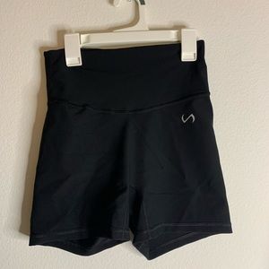 TLF black ribbed shorts